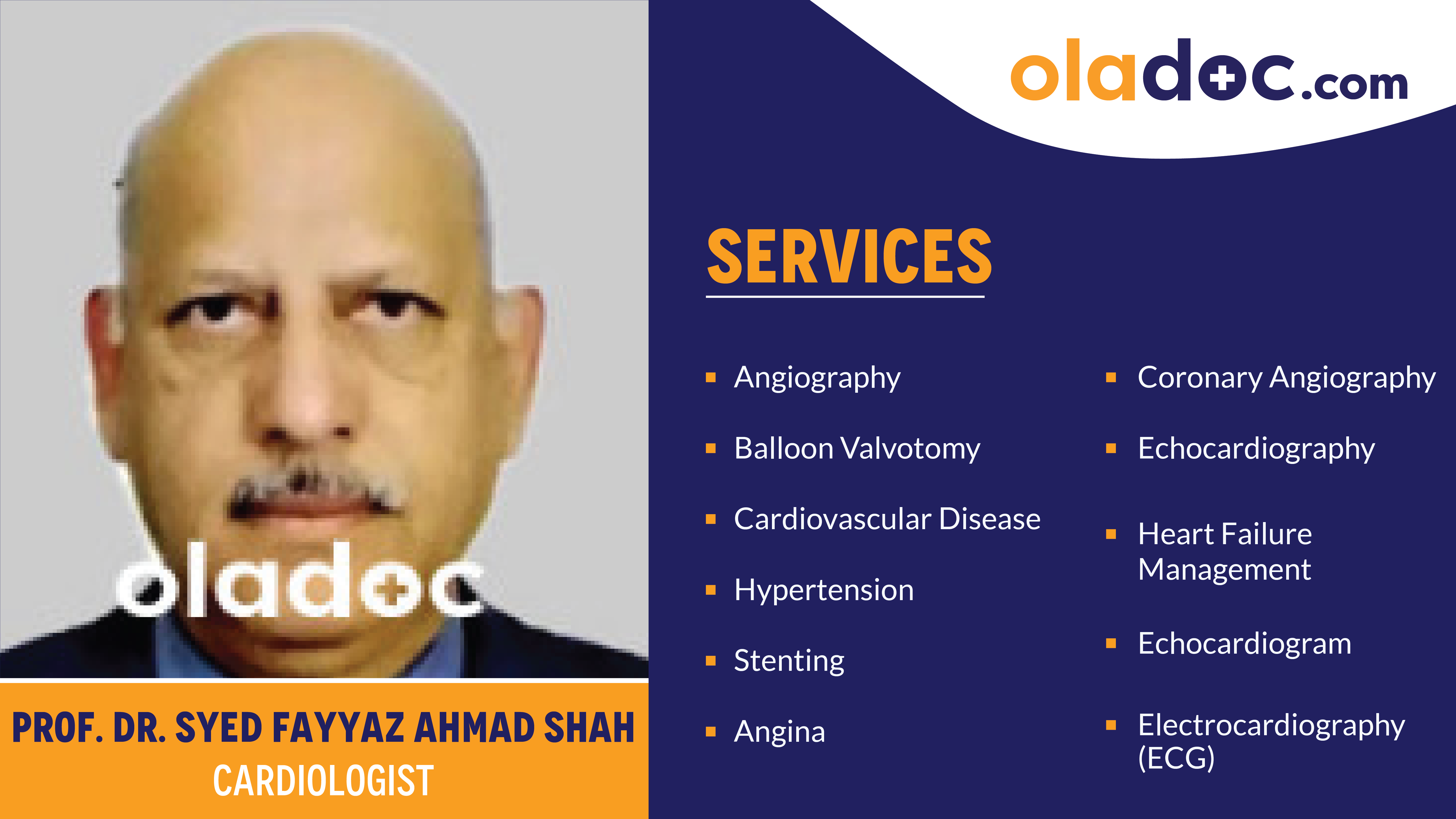 Services provided by Dr.Syed Fayyaz Ahmad Shah